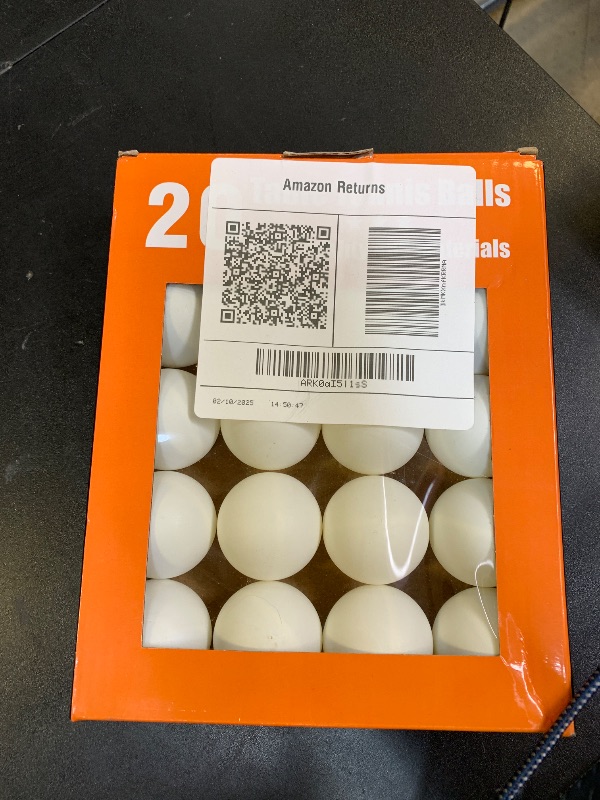 Photo 1 of 3 Star White Ping Pong Balls: 40mm Premium ABS Plastic - 20 Pack High Bounce & Durable Table Tennis Balls for Coaches/Clubs/Schools - Indoor/Outdoor Practice & Match Play