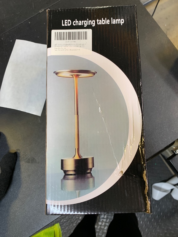Photo 1 of Cordless Table Lamp,LED Rechargeable Desk Light,3 Color Dimming Portable Battery Lamp,Stepless 5000mAh Waterproof Table Light with Memory Function,for Indoor/Outdoor/Dinner/Patio/Restaurant(Silver)