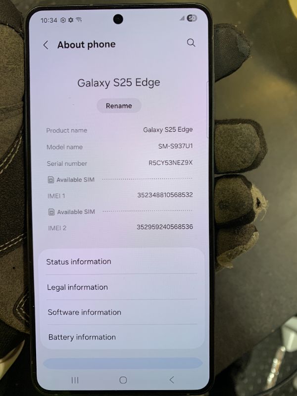 Photo 1 of SAMSUNG Galaxy S25 Edge Phone, 256 GB AI Smartphone, Unlocked Android, Night Video, Fast Processor, ProScaler Display, All-Day Battery, 2025, US 1 Yr Manufacturer Warranty, Titanium JetBlack