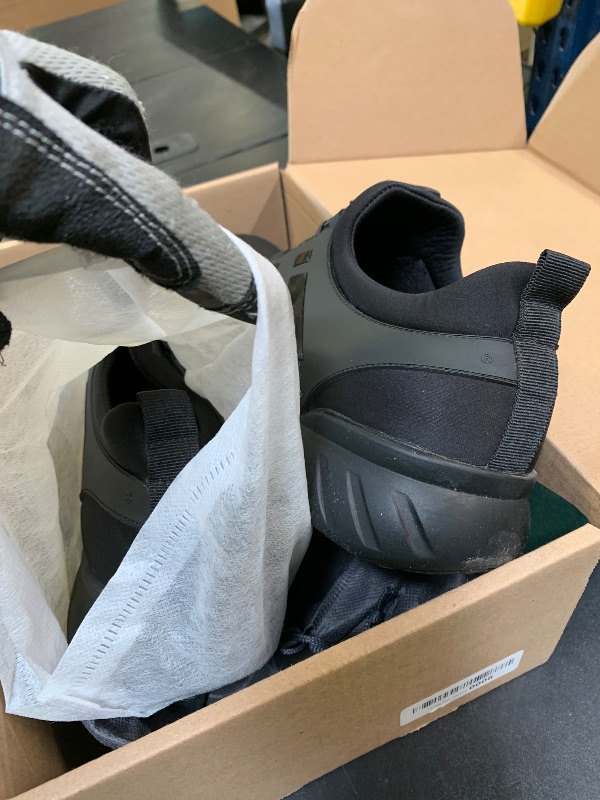 Photo 1 of Recyphi Men's Invisible Height Increasing Elevator Leather Shoes Mesh Slip On Sneakers Hidden Heel Trainers 2.36 Inches Taller, 2.36'' Taller-black