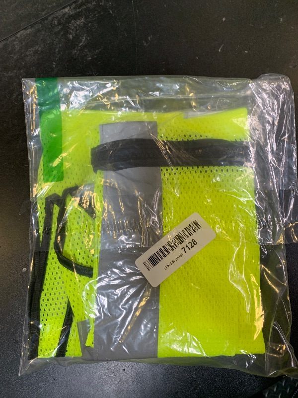 Photo 1 of TICONN Reflective Safety Vest High Visibility Class II Mesh Vest for Women & Men Meets ANSI Standards (1PK, Green, M)