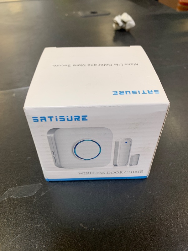 Photo 1 of Door Chime, Satisure Wireless Door Open Contact Sensor Alarm Chime with 600 FT Range 58 Chimes 5 Volume Levels LED Indicators, Door Ringer Alert for Business/Store/Home/Office When Entering