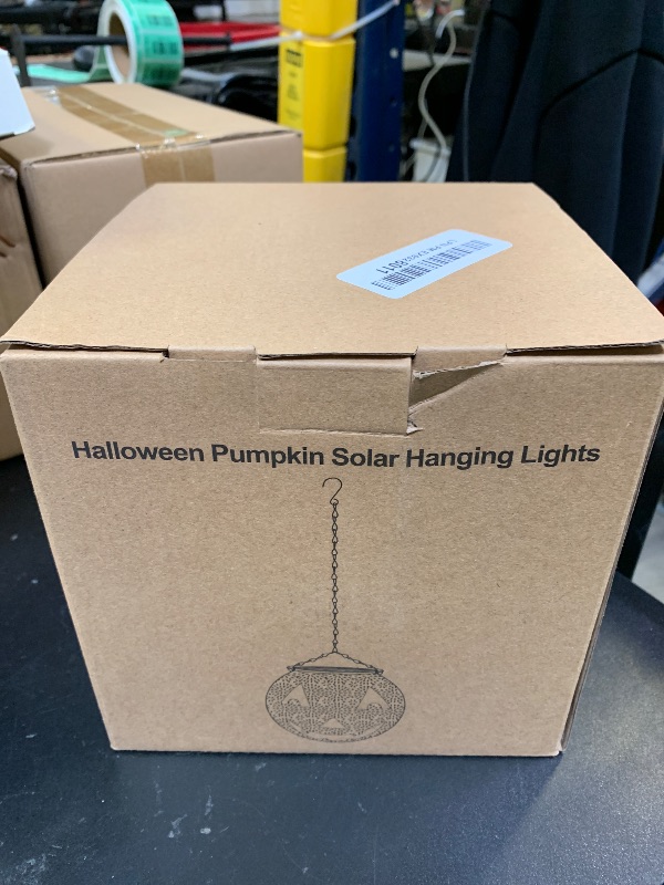 Photo 1 of Halloween Solar Hanging Lights Outdoor - Solar Metal Halloween Lantern Decor, Solar Powered Led Waterproof Decorative Round Hanging Light for Garden, Yard, Patio, Pathway, Porch