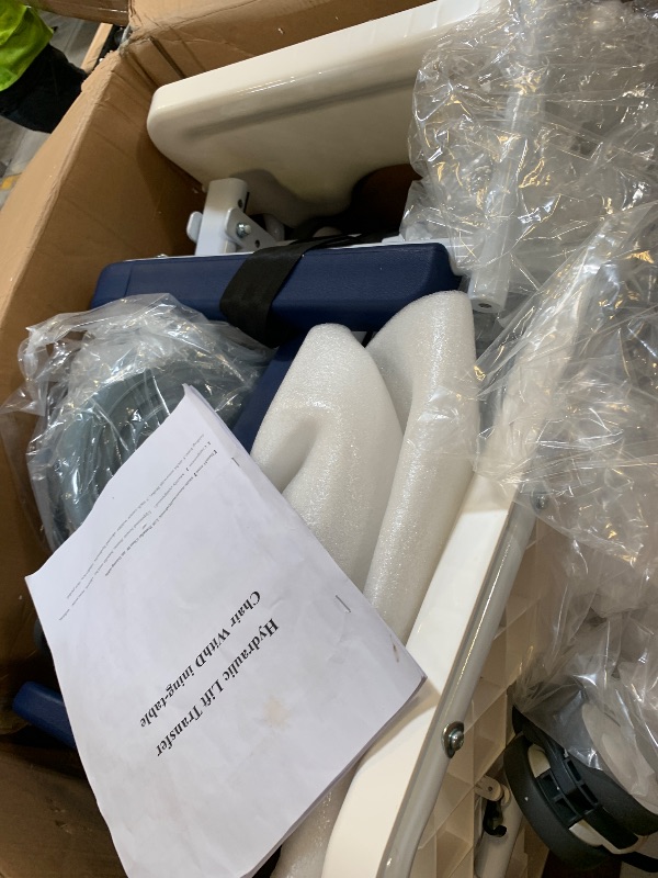 Photo 1 of Hydraulic Patient Lift Nursing Chair 4 in 1 Shower Chair Transport Wheelchair 180° Open & Close Max 350Lb Adjustable Lifting Height Transfer