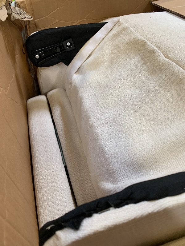 Photo 1 of DaVinci Carter's Arlo Deck Chair and Swivel Glide, Water Resistant and Stain Resistant, Greenguard Gold & CertiPUR-US Certified, Performance Cream Linen
