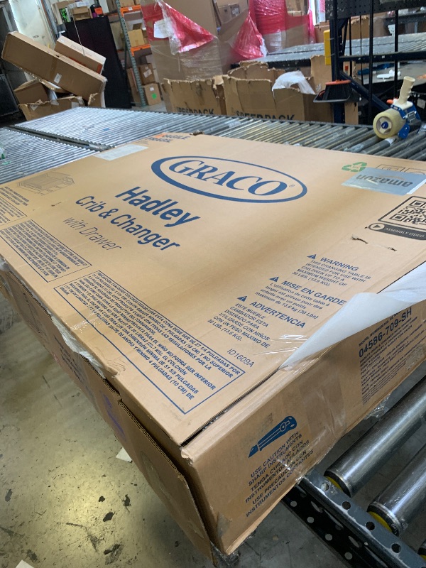 Photo 1 of Graco Hadley All-in-One Convertible Crib & Changer (Espresso) – GREENGUARD Gold Certified, Fits Standard Crib Mattress, Converts to Toddler Bed and Full Bed, 4 Adjustable Mattress Heights