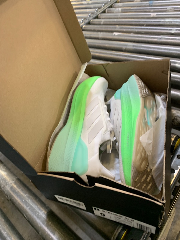 Photo 1 of adidas Women's Ultraboost 5X Running, White/Dash Grey/Lime Burst, 9