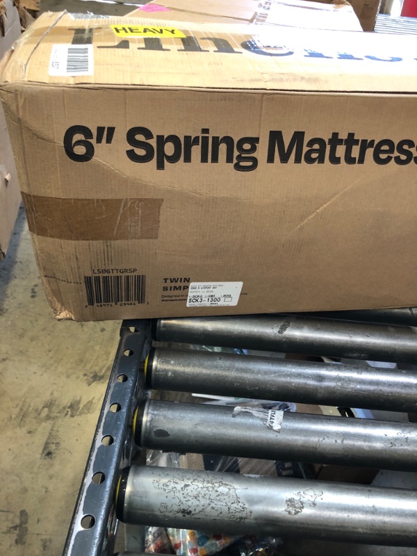Photo 1 of Linenspa 6 Inch Mattress - Firm Feel - Bonnell Spring with Foam Layer - Mattress in a Box - Youth or Kids Bed - Guest Bedroom - Durable and Breathable Support - Affordable - Twin Size