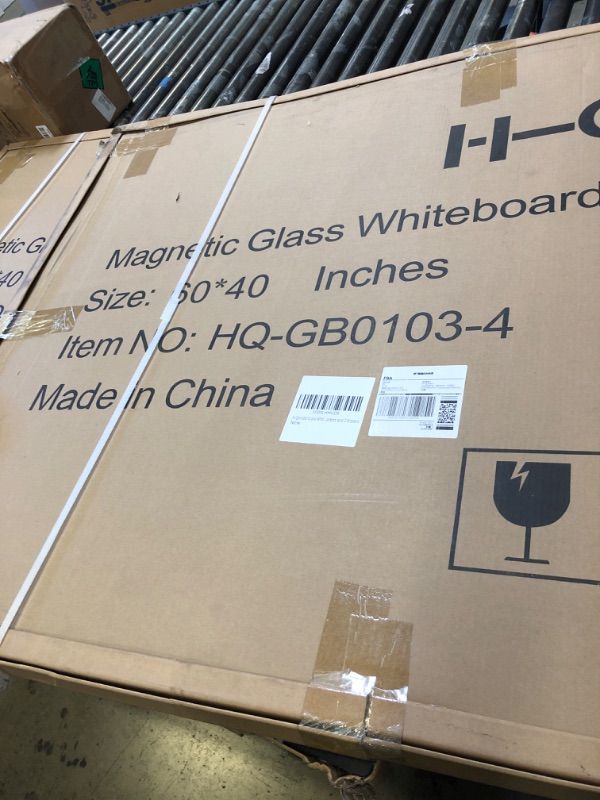 Photo 1 of Glass Magnetic White Board – 60 x 40 Inches Dry Erase Whiteboard for Wall, Large Wall Mounted Glass Board for School, Office and Home
