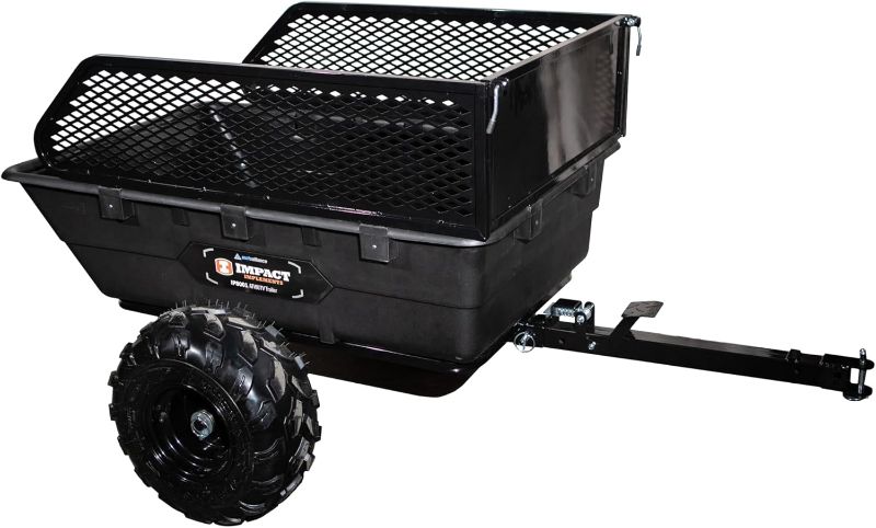Photo 1 of Impact IMPLEMENTS® 1500lb Poly Tub Utility Cargo Trailer for ATV's, UTV's, & Garden Tractors from a USA Offroad Company. Includes Optional 2" Coupler, 18" x 8" Tires, and Pivoting Feature.
