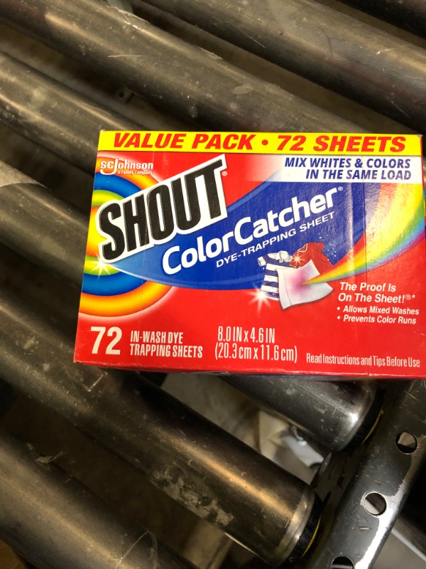 Photo 1 of Shout Color Catchers for Laundry, Allow Mixed Washes, Prevents Color Runs and Maintains Original Clothing, 72 Count