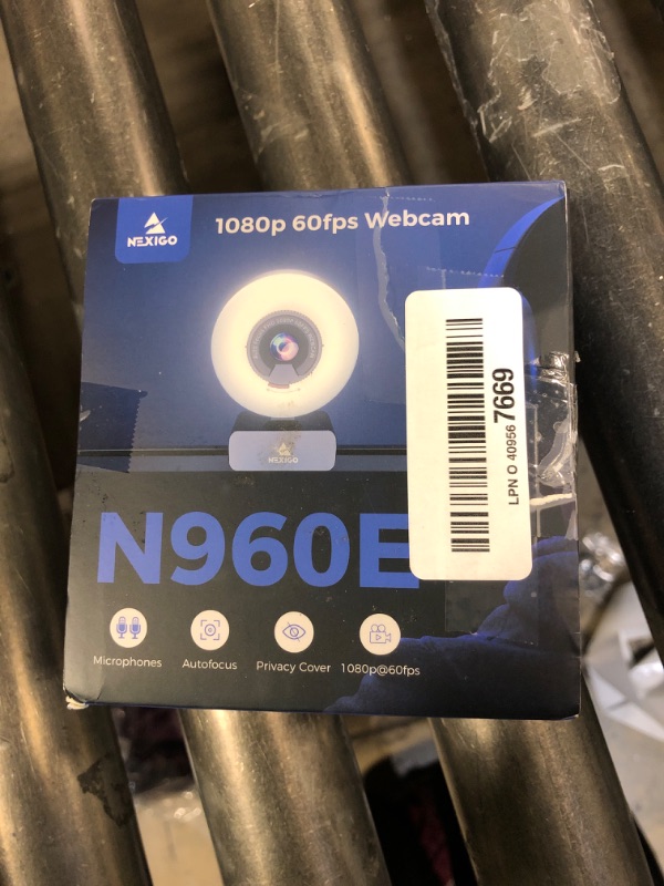 Photo 1 of NexiGo N960E 1080P 60FPS Webcam with Light, Software Included, Fast AutoFocus, Built-in Privacy Cover, USB Web Camera, Dual Stereo Microphone, for Zoom Meeting Skype Teams Twitch (Renewed)