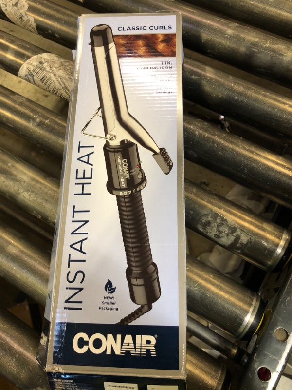 Photo 1 of Conair Instant Heat 1-Inch Curling Iron, 1-Inch Barrel Produces Classic Curls, Hair Curler for Short, Medium, and Long Hair, 25 Heat Setting Curling Iron, Black