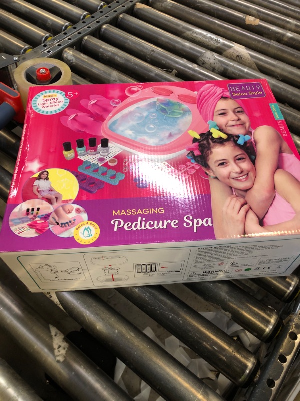Photo 1 of Kids Spa Day Kit for Girls, 42+ Piece Spa Set with Waterfall Foot Spa, Nail Spa Kit, Pedicure and Manicure Accessories, Perfect Spa Kit for Girls Ages 6 7 8 9 10 11 12, Fun Birthday or Christmas Gift