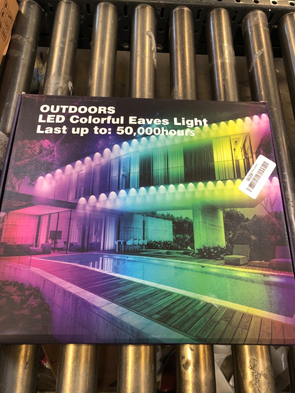 Photo 1 of 300FT Permanent Outdoor RGB Lights - IP67 Waterproof with Smart App Control Remote, DIY Scene Modes, Music Synchronization, Eaves Light for Garden Decor, Deck, Christmas, Party, Party, Halloween,Roof