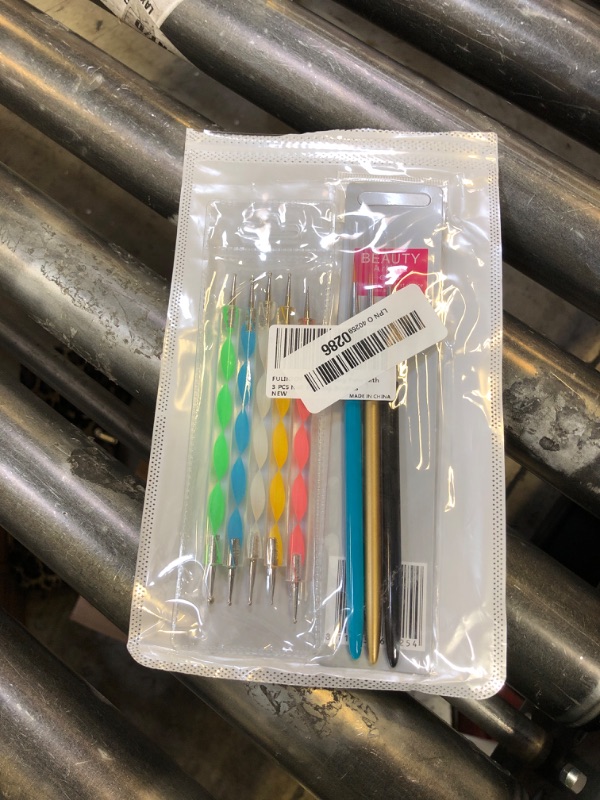 Photo 1 of FULINJOY 5PCS Dotting Pens with 3 PCS Nail Painting Brushes, Nail Art Design Tools