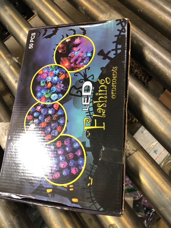 Photo 1 of Coluans Halloween Party Favors for Kids Adults Halloween Treats 50Pcs LED Ring Accessories Light Up Rings Accessories Flash Rings Non Candy Gift Bag Fillers NEW VERSION