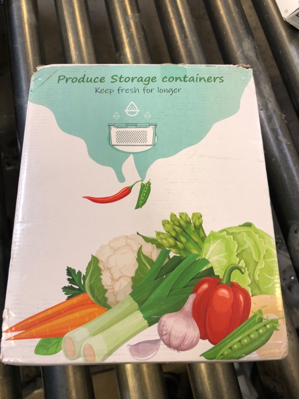 Photo 1 of 5 Pack Fruit Storage Containers for Fridge with Removable Colanders - Food Storage Containers with Lids, BPA-Free Produce Containers Keep Fruits, Vegetables, Berry, Meat Fresh Longer