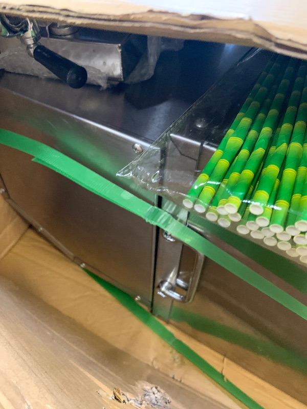 Photo 1 of PYY Sugar Cane Juicer Machine - Commercial Electric 3-Rollers Sugarcane Juice Press Stainless Steel Extractor, Guarapera de Caña de Azúcar Eléctrica with 4 Wheels, Cleaning Brush, 2 Peelers
