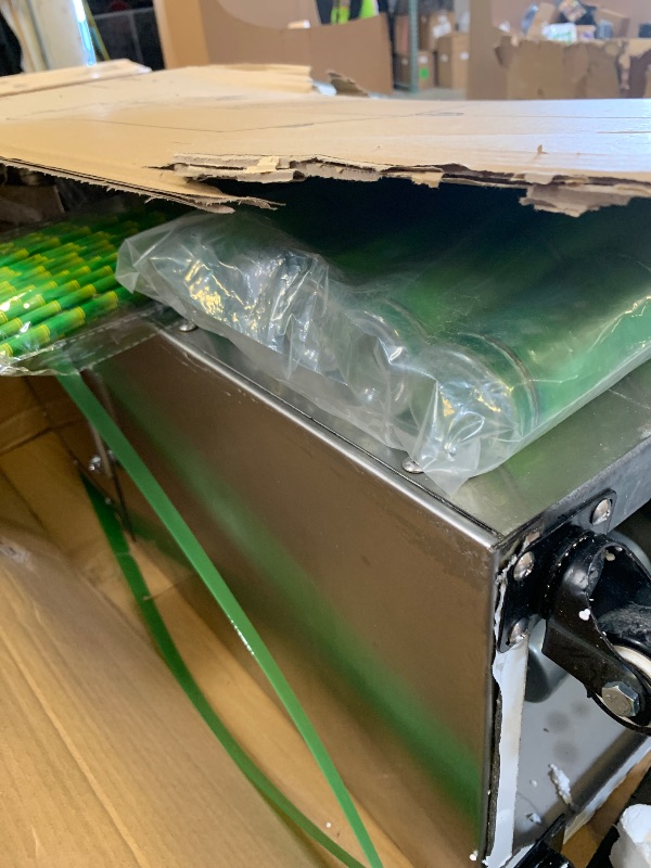 Photo 1 of PYY Sugar Cane Juicer Machine - Commercial Electric 3-Rollers Sugarcane Juice Press Stainless Steel Extractor, Guarapera de Caña de Azúcar Eléctrica with 4 Wheels, Cleaning Brush, 2 Peelers
