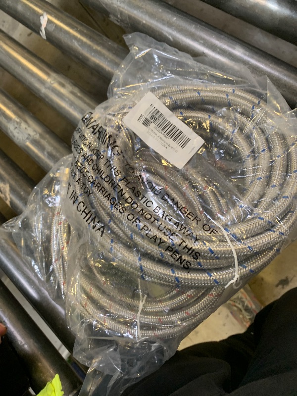 Photo 1 of 15 FT Washing Machine Hose,Long Washer Water Supply Hoses Hot And Cold Connection(2Packs),Washer Machine Hose Universal Fit for All Standard Wash Machines-by MIFLUS