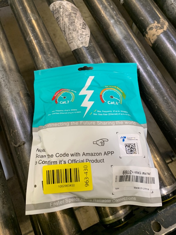 Photo 1 of Cat 8 Ethernet Cable, 10ft Heavy Duty High Speed Internet Network Cable, Professional LAN Cable, 26AWG, 2000Mhz 40Gbps with Gold Plated RJ45 Connector, Shielded in Wall, Indoor&Outdoo