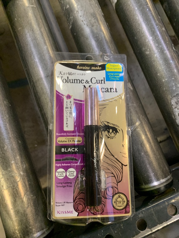 Photo 1 of HEROINE MAKE by KISSME Volumizing Mascara Waterproof & Curvy Brush for Eye Makeup | Waterproof Mascara Volume & Length by Defining Fiber for Long-lasting Natural Eyelash Look, from Japan, Black, 1 EA