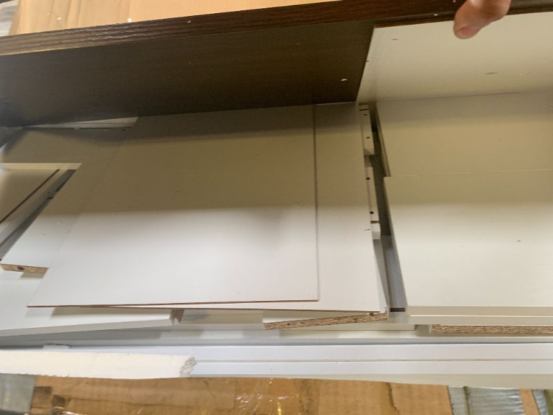 Photo 1 of LINSY HOME 9 Drawer Dresser for Bedroom, 54" Wide Chest of Drawers, Modern TV Stand Dressers with Wood Frame and Metal Handles, Large Drawer Organizer for Bedroom, Living Room, White