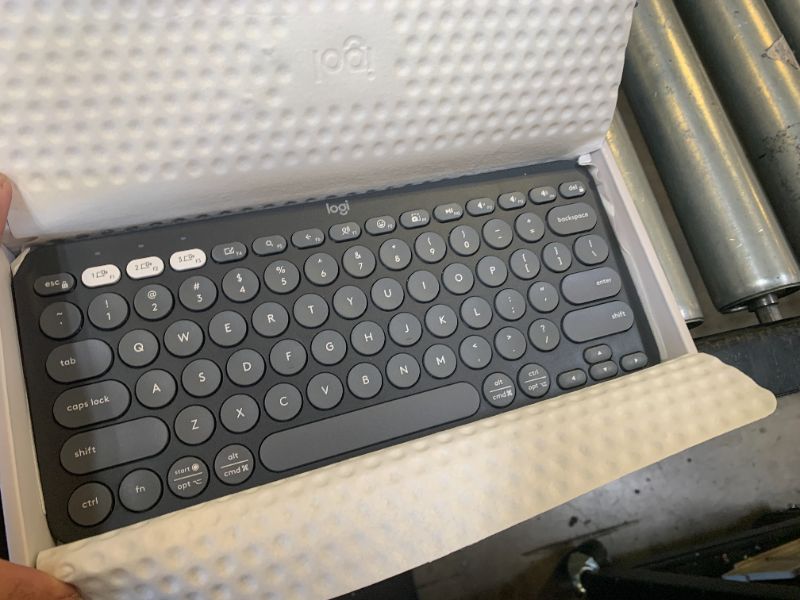 Photo 1 of Logitech Pebble Keys 2 K380s, Multi-Device Bluetooth Wireless Keyboard with Customizable Shortcuts, Slim and Portable, Easy-Switch for Windows, macOS, iPadOS, Android, Chrome OS - Tonal Graphite