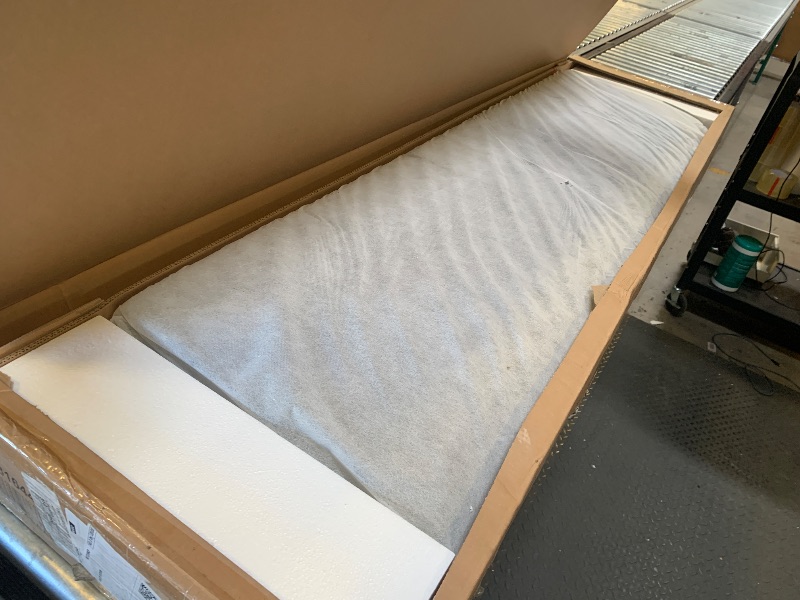 Photo 1 of -ONLY BOX 1 OF 2 MISSING BOX 2 OF 2- Merax Queen Upholstered Plush Velvet Mother and Baby Bed with Cushioned Ground,Bedside Table and Round Stool?Grey