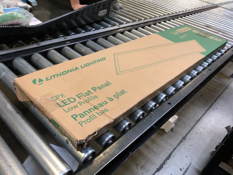 Photo 1 of Lithonia Lighting CPX 1x4 LED Flat Panel Light, 1 Ft. x 4 Ft. LED Light Panel, Ceiling Lighting Fixture, 2500/3200/4000 Adjustable Lumens, 3500K/4000K/5000K Switchable CCT, Smooth Satin Lens, White