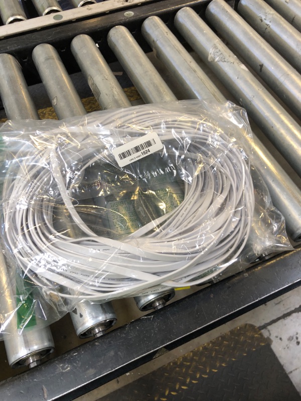Photo 1 of Cat8 Ethernet Cable 100 ft (30.48m), Outdoor&Indoor, Flat 40Gbps 2000MHz S/FTP Cable, Heavy Duty Internet Cord, UV Resistant Weatherproof Shielded RJ45 for Router, Modem, Switch, Gaming, PC, TV, White