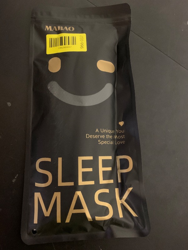 Photo 1 of MABAO Sleep Mask for Side Sleeper, Eye Mask for Sleeping Women Men, 3D Contoured Cup No Eye Pressure 100% Light Blocking Sleeping Mask with Adjustable Strap Night Blindfold Flight, Travel, Nap, Black