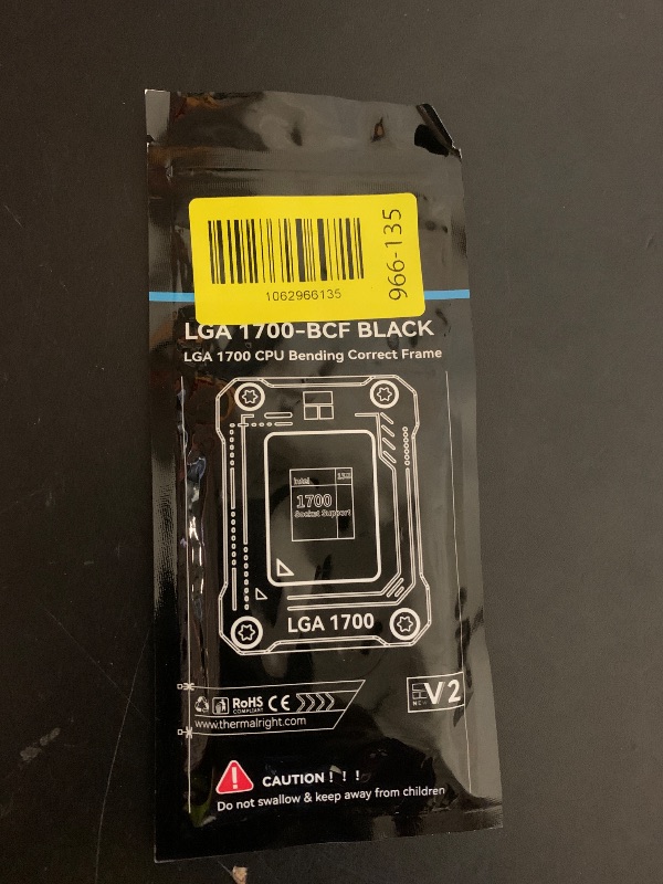 Photo 1 of Thermalright LGA1700-BCF Black V2 CPU Retainer,Intel 12/13/14th Anti-Bend Retainer, LGA1700 CPU Retainer Clamp, LGA17XX Corrective CPU Bend Retainer, Standard for Heat Sinks(LGA1700 BCF Black V2)
