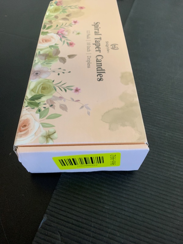 Photo 1 of 10 Inch Multi-Color Spiral Taper Candles for Home Decoration, 12 Pack Cream Candlesticks for Dinner Party Wedding Holiday