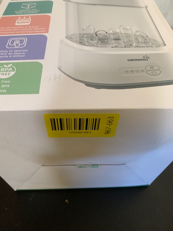 Photo 1 of GROWNSY Bottle Sterilizer and Dryer, Compact Electric Steam Baby Bottle Sterilizer (Esterilizador de Biberones), Bottle Sanitizer for Baby Bottles, Pacifiers, Pump Parts
