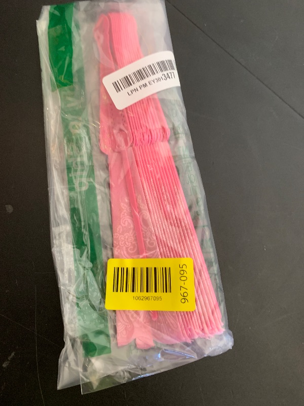 Photo 1 of EOSAU Handheld Chinese Folding Fan Hand Fans for Women Foldable Bulk for Party Wedding Church Dancing (Pink)