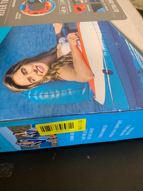 Photo 1 of 2025 New & Upgraded Sunlite Sports Heavy Duty River Tube Inflatable, Premium Water Float to Lounge Above Lake and River, Outdoor Water Raft Sport Fun, Recreational Use