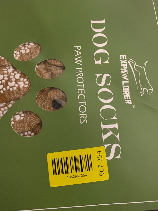 Photo 1 of EXPAWLORER Anti Slip Dog Socks to Prevent Licking Paws, Dog Shoes for Hot Pavement, Dog Booties for Small Medium Large Senior Dogs, Traction Control Boots & Paw Protectors for Hardwood Floors