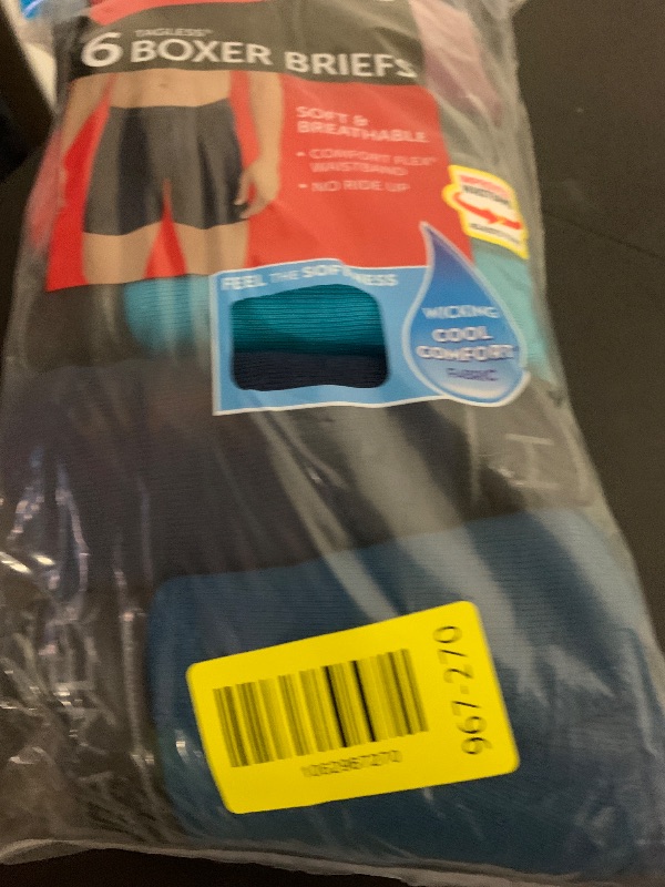 Photo 1 of Hanes Mens Underwear Briefs, Cool Dri Moisture-wicking Cotton No-ride-up For Men, Multi-packs Available Boxer, 6 Pack - Dyed Assorted, X-Large US