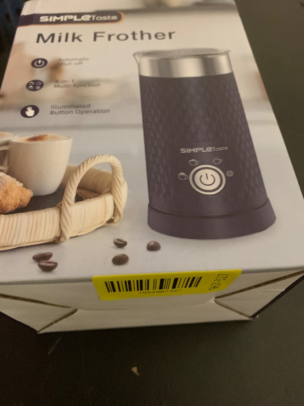 Photo 1 of SIMPLETASTE Milk Frother, 4-in-1 Electric Milk Steamer, Automatic Warm and Cold Foam Maker and Milk Warmer for Latte, Cappuccinos, Macchiato