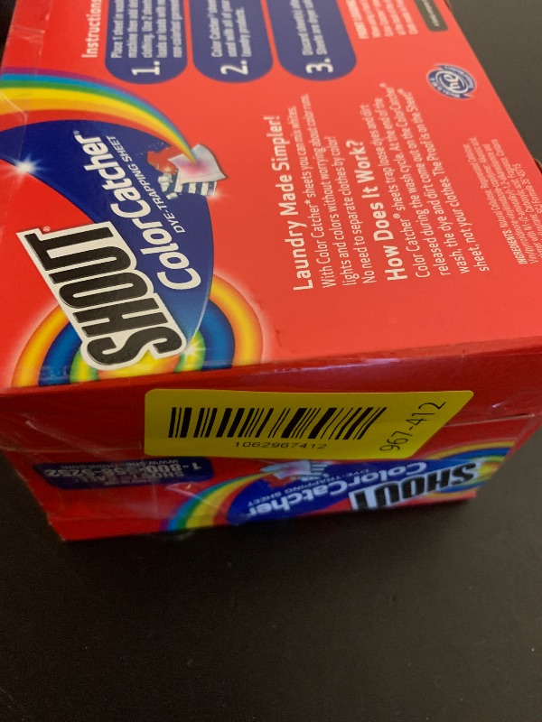Photo 1 of Shout Color Catchers for Laundry, Allow Mixed Washes, Prevents Color Runs and Maintains Original Clothing, 72 Count