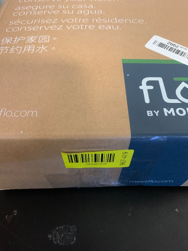 Photo 1 of Moen Flo Smart Water Monitor and Automatic Shutoff Sensor, Wi-Fi Connected Water Leak Detector for 1-Inch Diameter Pipe, 900-006