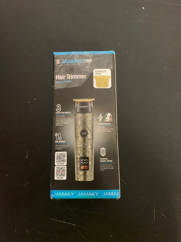 Photo 1 of JAMAKY Mens Beard Trimmer Hair Trimmers for Cutting Hair Mustache T Edger Clipper Cordless with LED Display & 1-3mm Trimmer Guards