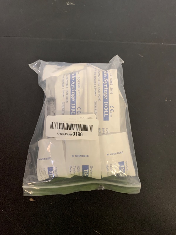 Photo 1 of 10mL Syringe for Liquid, Food, Oral, Scientific Labs, Measurement, Dispensing, Press-In Adapter, Craft, Big Tip with Cap- 10 Pack 10ml Syringes with tsp & mL Measurement (10ml-TSP, 10)