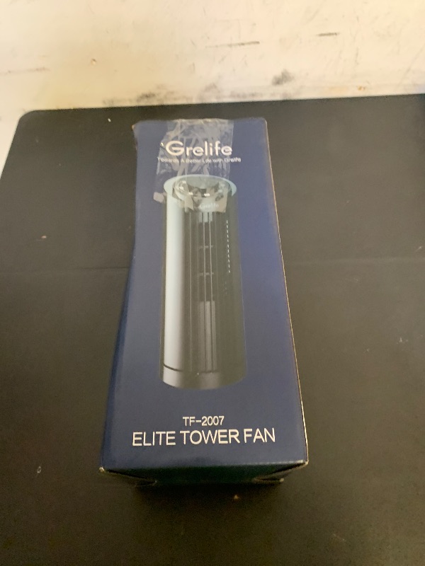 Photo 1 of Grelife 13" Electronic Tower Fan with Remote Control, 3 Speed & 3 Modes, 90° Oscillation, LED Display, 7.5H Timer, Quiet Bladeless Cooling – Portable Space-Saving for Bedroom Office, Home