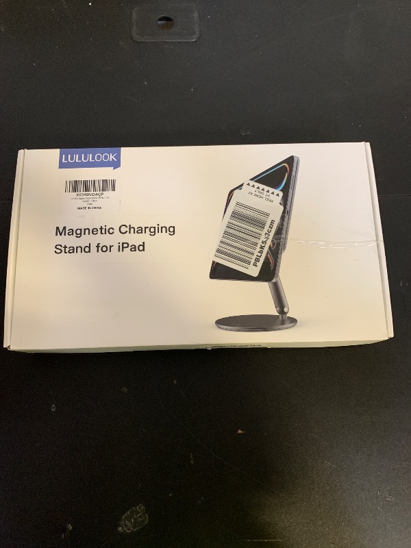 Photo 1 of LULULOOK Magnetic Wireless Charging Stand for iPad Pro 11" M4 (2024) Only, 360° Rotating Base with Anti-Slip Pad, Aluminium Alloy Foldable iPad Pro Stand Tablet Holder for Desk, USB C Cable Included