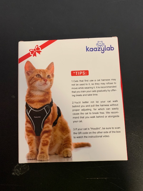 Photo 1 of Cat Harness and Leash for Walking Escape Proof Soft Adjustable Cat Leash Breathable Comfortable Vest Easy to Wear Kitten Harness for Outdoor Travel Pink S