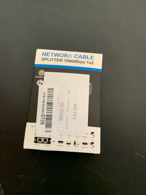 Photo 1 of Gigabit Ethernet Splitter 1 to 2 with USB Power Cable, 1000Mbps High Speed RJ45 Internet Splitt-er Adapter for Cat 5/5e/6/7/8 Cable (Ethernet Splitter 1 to 2)