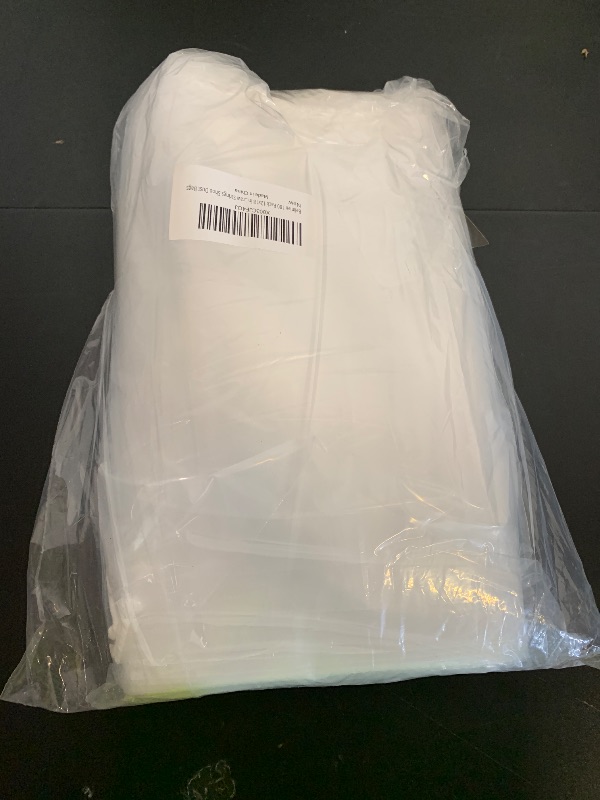 Photo 1 of Belinlen 100 Pack 12x18 inch Plastic Drawstring Bags Transparent Shoe Bags for Travel Large Clear Shoes Storage Organizers Pouch with Cotton Draw Strings Shoe Dust Bags